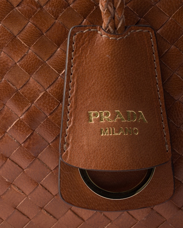 Large leather tote bag - Cognac Large leather tote bag - Cognac