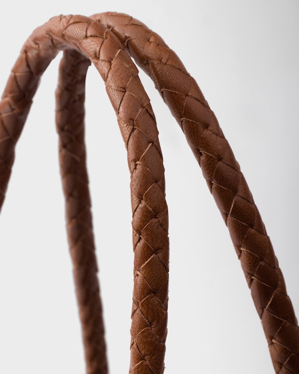 Large leather tote bag - Cognac Large leather tote bag - Cognac