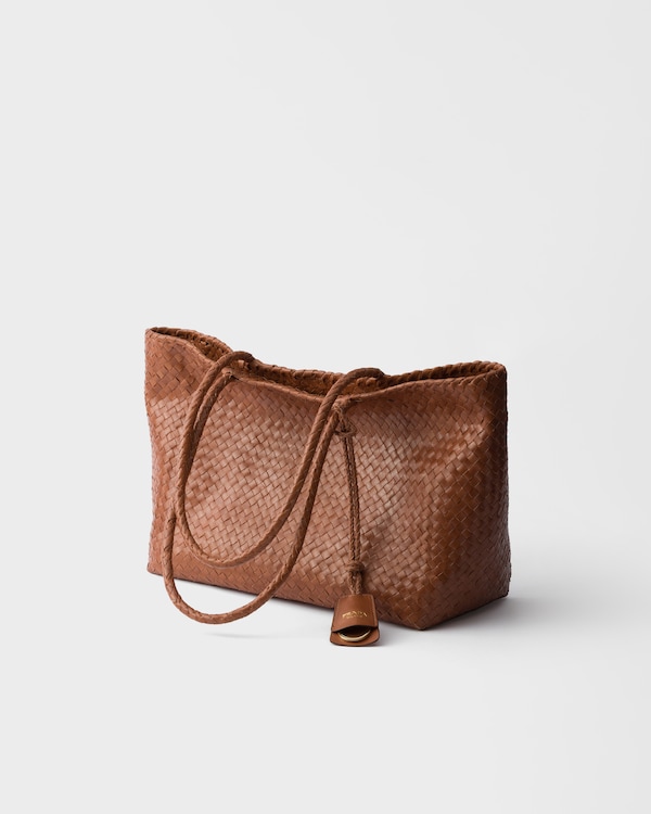 Large leather tote bag - Cognac Large leather tote bag - Cognac