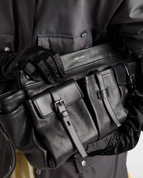 Prada Route large leather tote bag - Negro Prada Route large leather tote bag - Negro