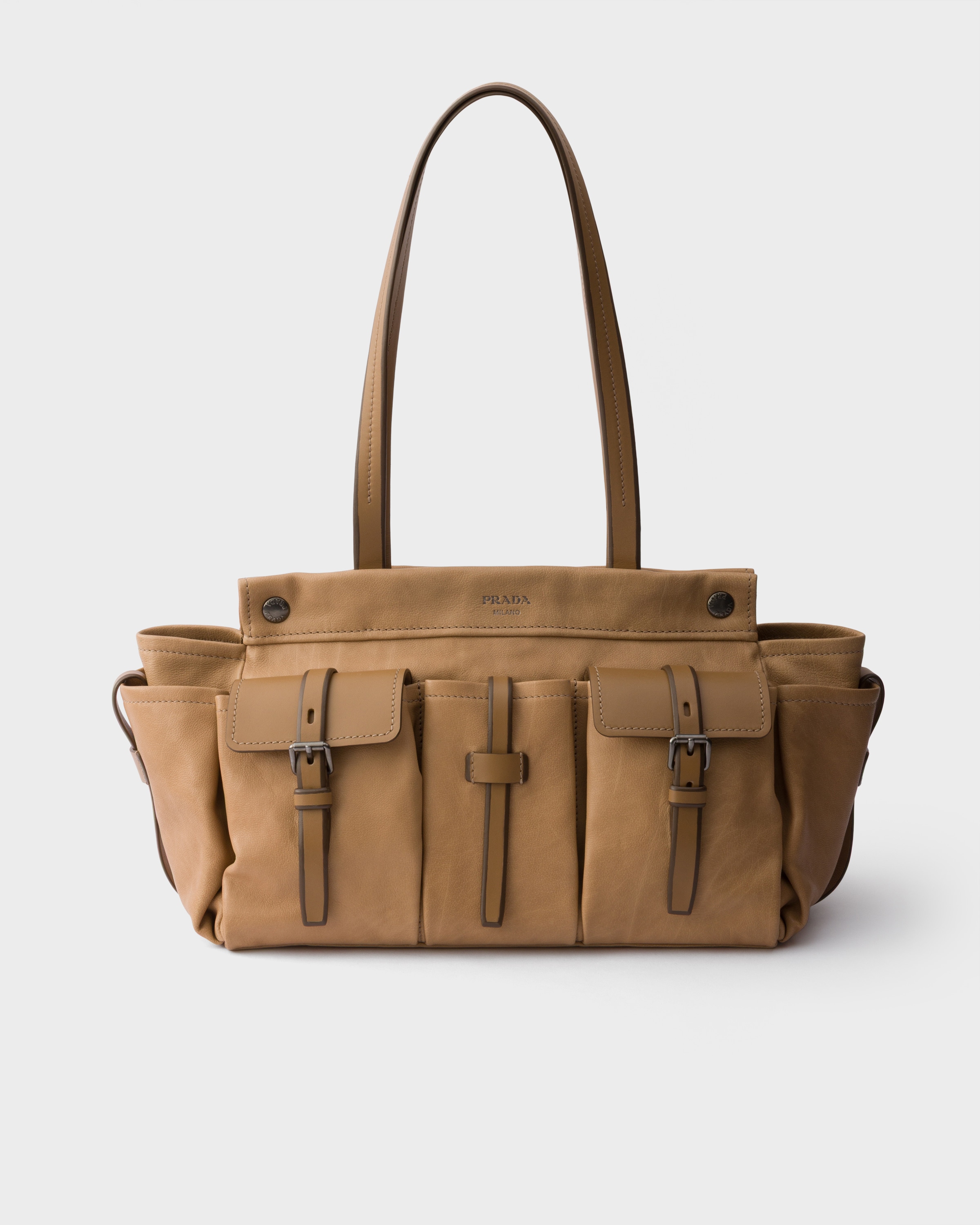 Prada Prada Route large leather tote bag
