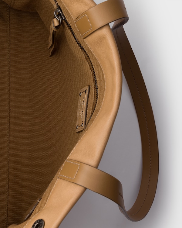 Prada Route large leather tote bag - Sand Beige Prada Route large leather tote bag - Sand Beige