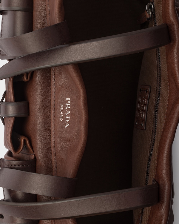 Prada Route large leather tote bag - Cocoa Brown Prada Route large leather tote bag - Cocoa Brown