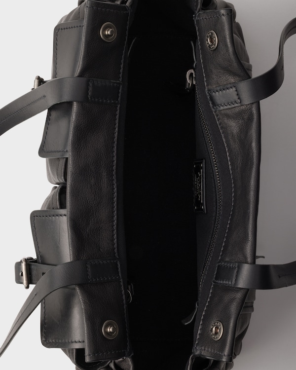 Prada Route medium leather tote bag - Black Prada Route medium leather tote bag - Black