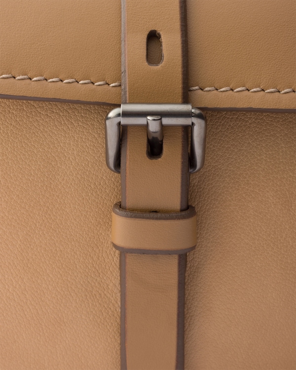 Prada Route medium leather tote bag - Sand Beige Prada Route medium leather tote bag - Sand Beige