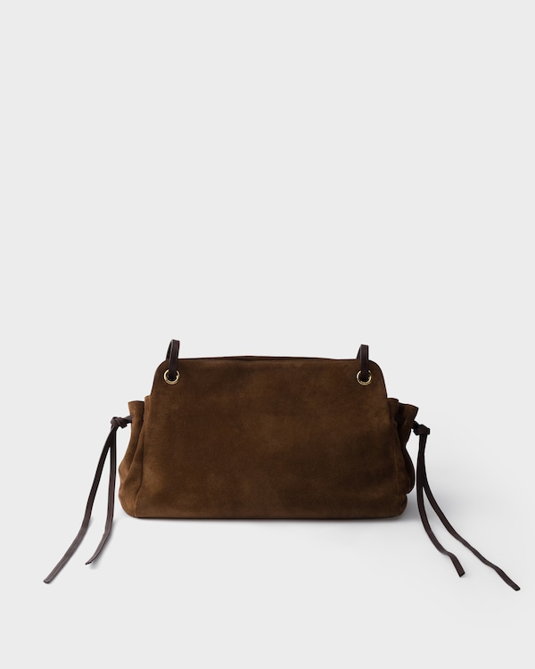 Prada Carry large suede tote bag - Cocoa Brown Prada Carry large suede tote bag - Cocoa Brown