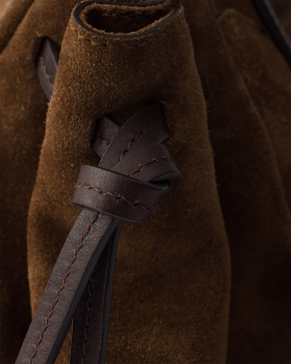 Prada Carry large suede tote bag - Cocoa Brown Prada Carry large suede tote bag - Cocoa Brown