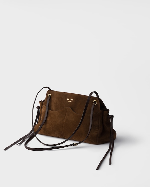 Prada Carry large suede tote bag - Cocoa Brown Prada Carry large suede tote bag - Cocoa Brown