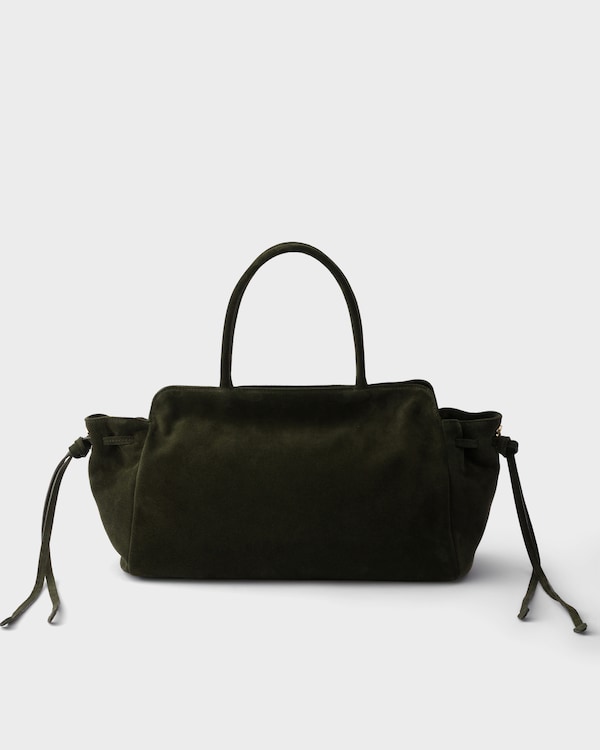 Prada Carry large suede bag - Forest Prada Carry large suede bag - Forest