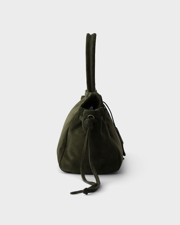 Prada Carry large suede bag - Forest Prada Carry large suede bag - Forest