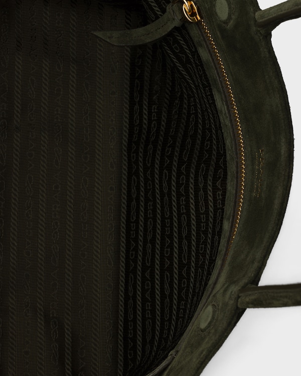 Prada Carry large suede bag - Forest Prada Carry large suede bag - Forest