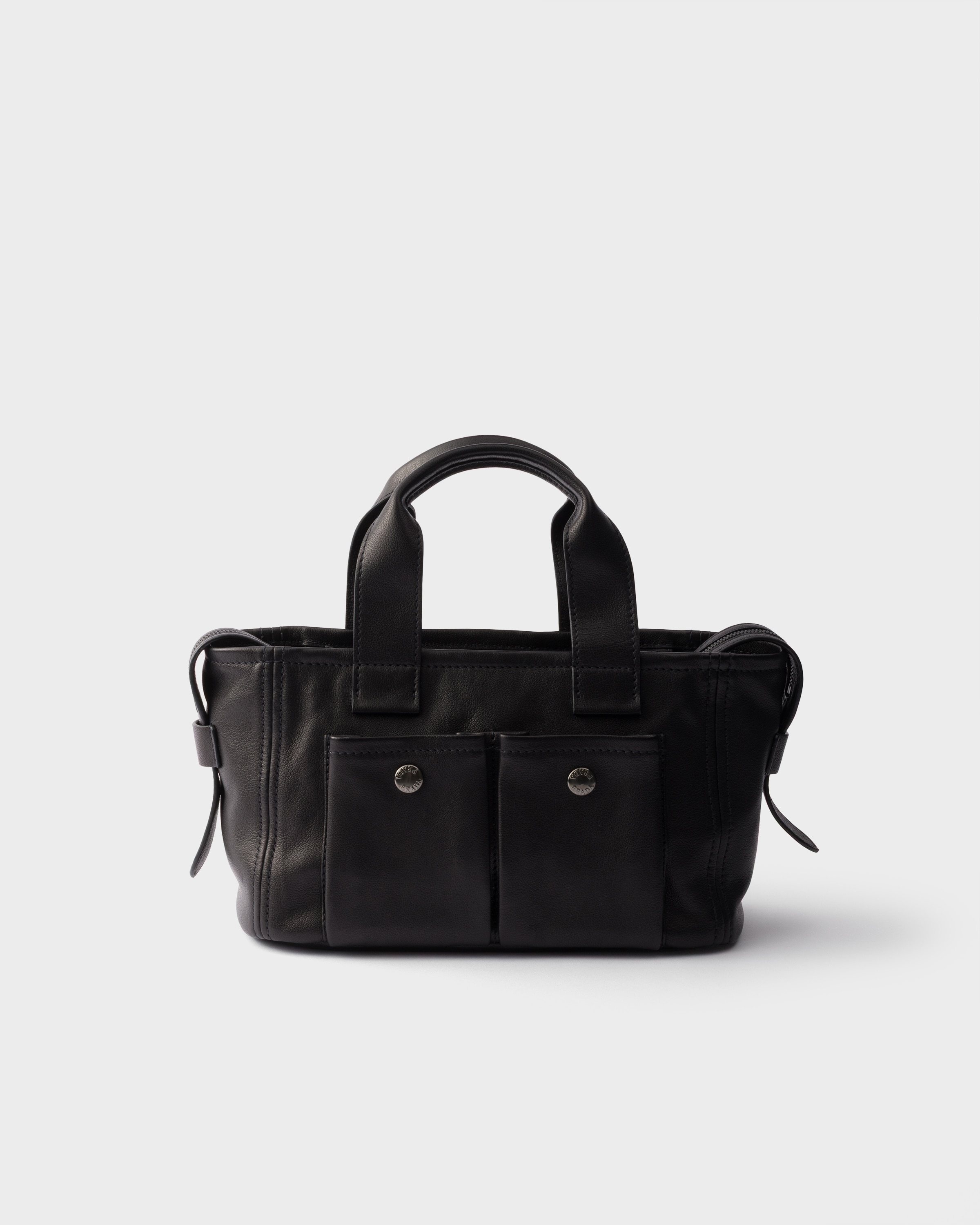 Black Prada Route medium leather tote bag | PRADA - Spain