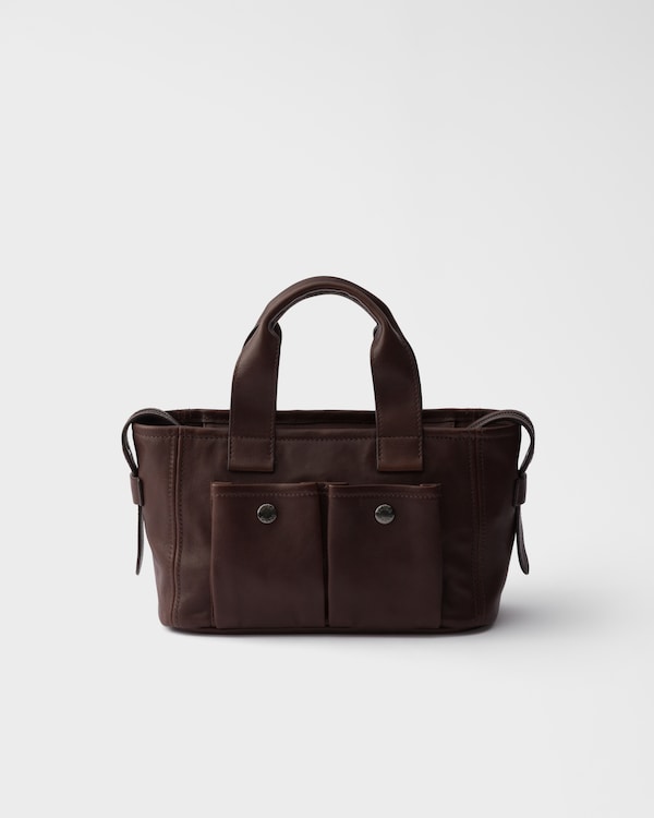 Prada Route medium leather tote bag - Cocoa Brown Prada Route medium leather tote bag - Cocoa Brown