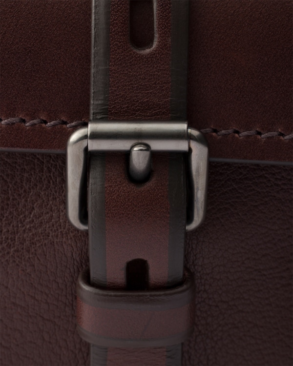 Prada Route medium leather tote bag - Cocoa Brown Prada Route medium leather tote bag - Cocoa Brown