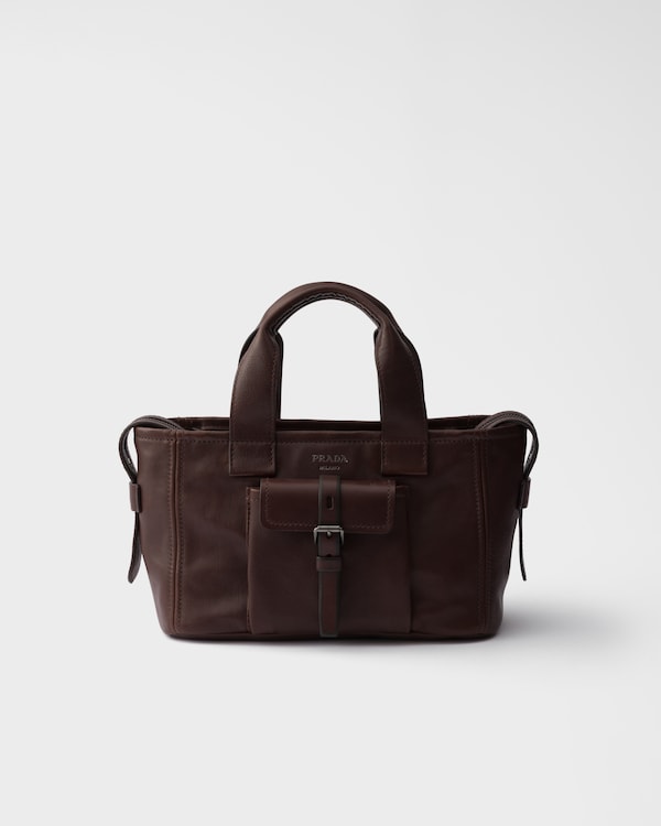 Prada Route medium leather tote bag - Cocoa Brown Prada Route medium leather tote bag - Cocoa Brown