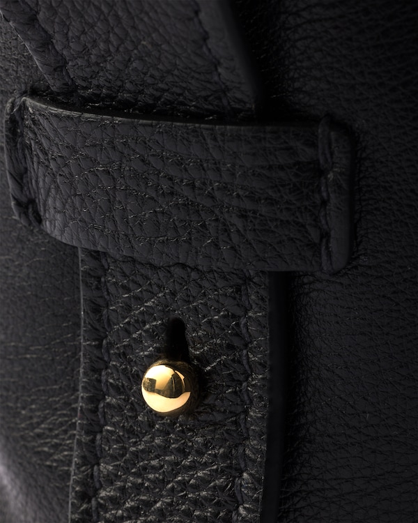 Large leather tote bag - Black Large leather tote bag - Black