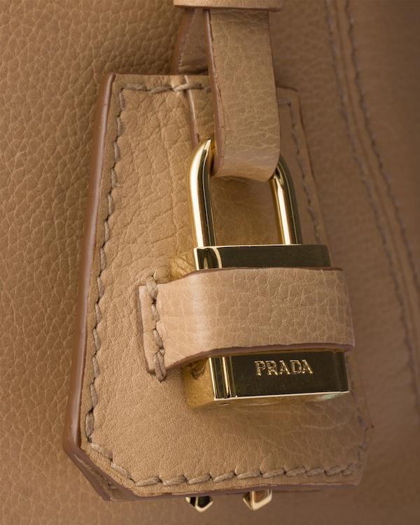 Large leather tote bag - Sand Beige Large leather tote bag - Sand Beige