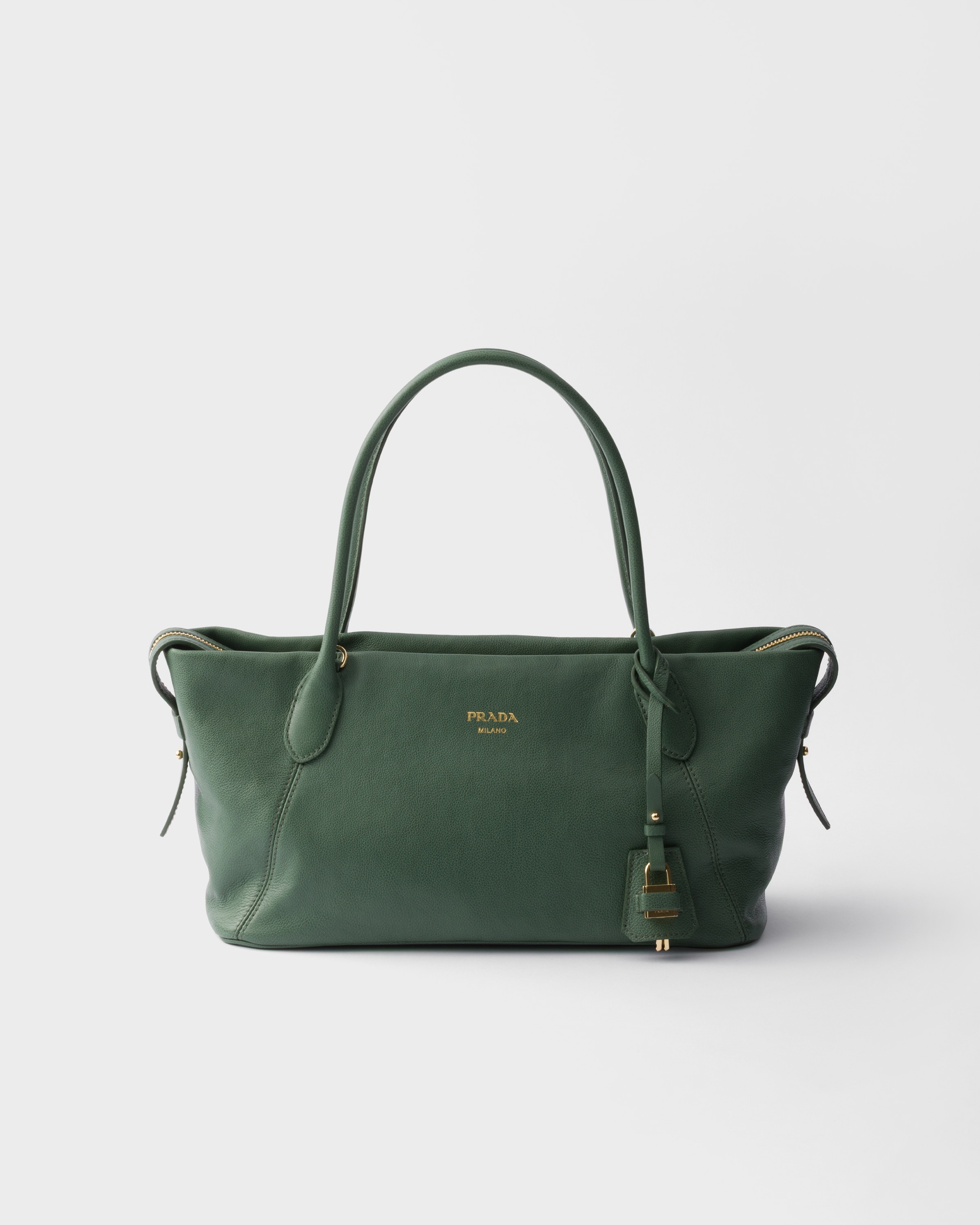 セージグリーン プラダ ウベ―ル ラージ レザー トートバッグ | PRADA