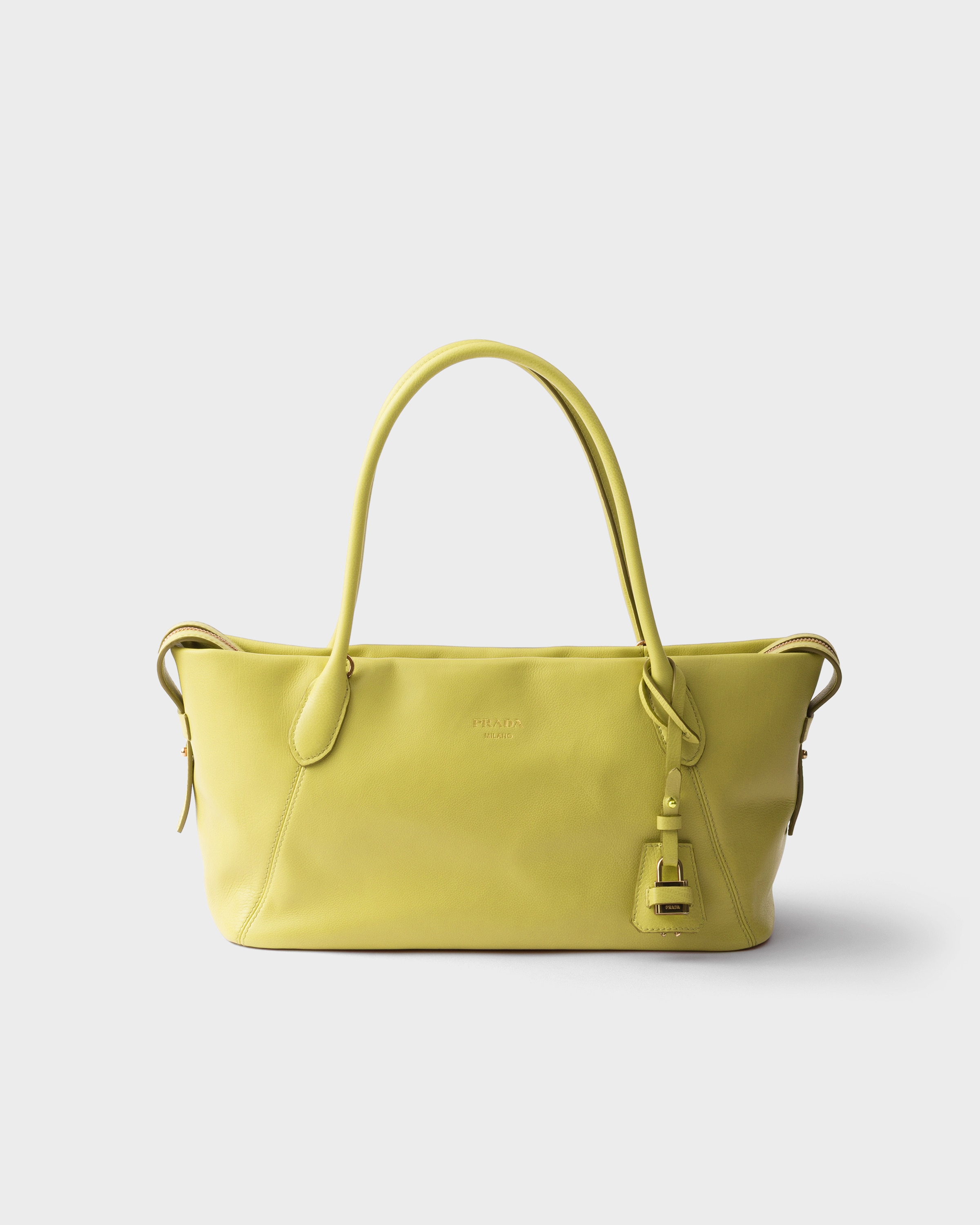 Pineapple Prada Ouvert Large Leather Tote Bag | PRADA - Italy