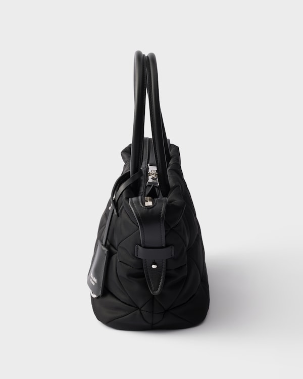 Padded Re-Nylon medium tote bag - Black Padded Re-Nylon medium tote bag - Black