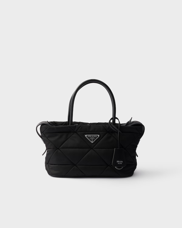 Padded Re-Nylon medium tote bag - Black Padded Re-Nylon medium tote bag - Black