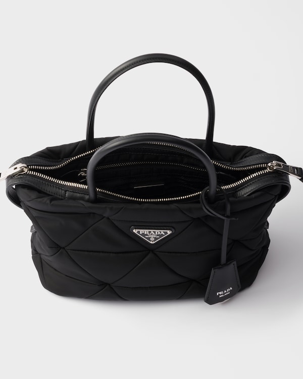 Padded Re-Nylon medium tote bag - Black Padded Re-Nylon medium tote bag - Black