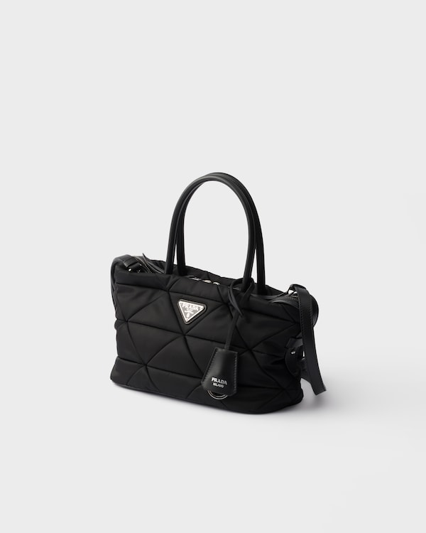 Padded Re-Nylon medium tote bag - Black Padded Re-Nylon medium tote bag - Black
