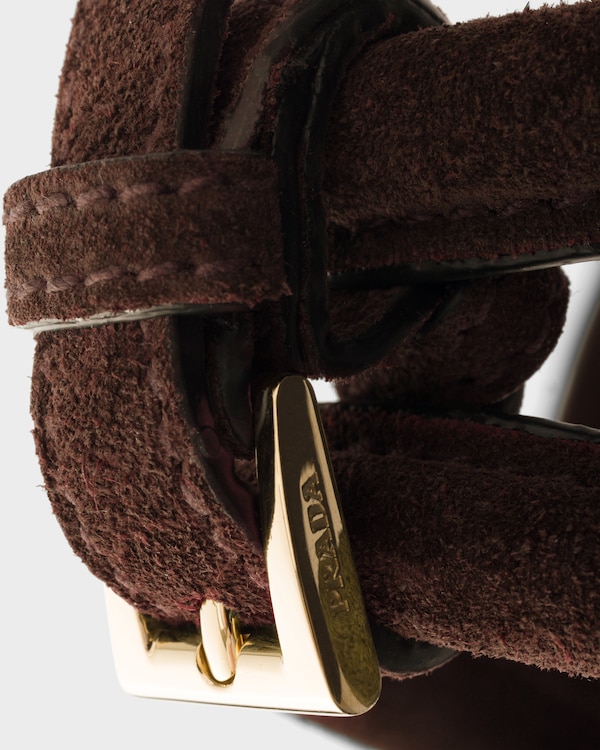 Large suede tote bag - Dark Brown Large suede tote bag - Dark Brown