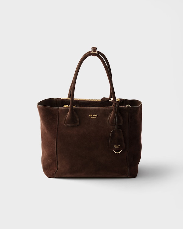 Large suede tote bag - Dark Brown Large suede tote bag - Dark Brown
