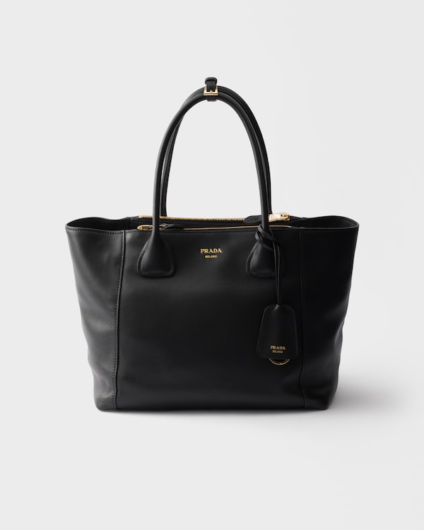 Grand cabas en cuir - Noir Grand cabas en cuir - Noir