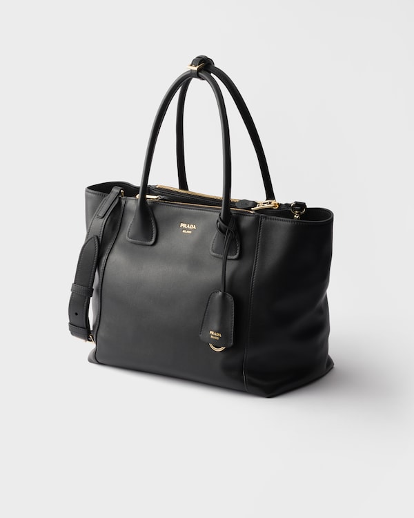 Grand cabas en cuir - Noir Grand cabas en cuir - Noir