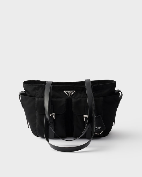 Small Re-Nylon shopping bag - Black Small Re-Nylon shopping bag - Black