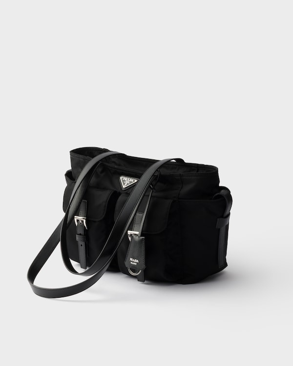 Small Re-Nylon shopping bag - Black Small Re-Nylon shopping bag - Black