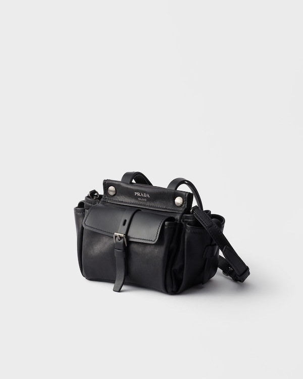 Prada Route leather mini tote bag - Black Prada Route leather mini tote bag - Black