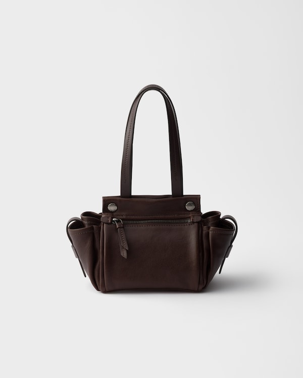 Prada Route leather mini tote bag - Cocoa Brown Prada Route leather mini tote bag - Cocoa Brown