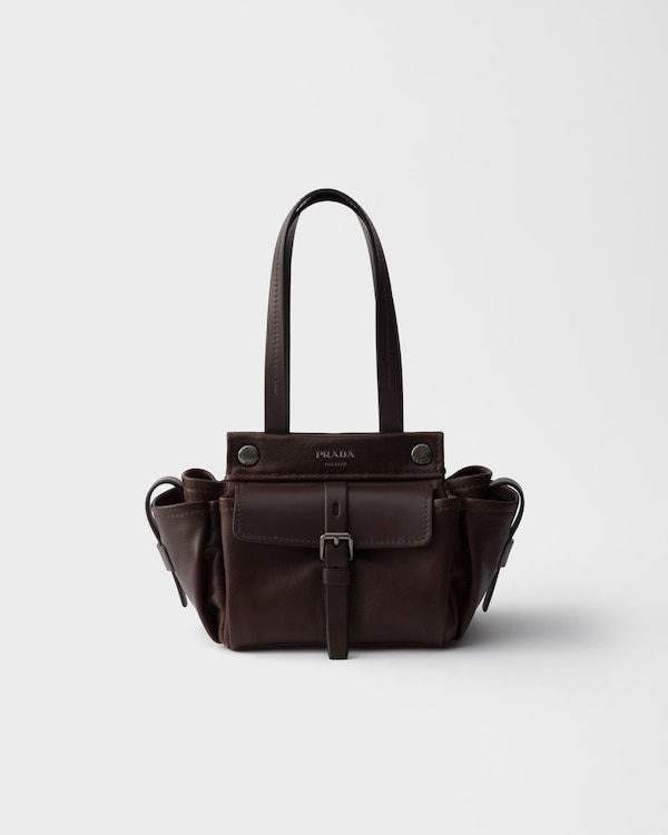 Prada Route leather mini tote bag - Cocoa Brown Prada Route leather mini tote bag - Cocoa Brown