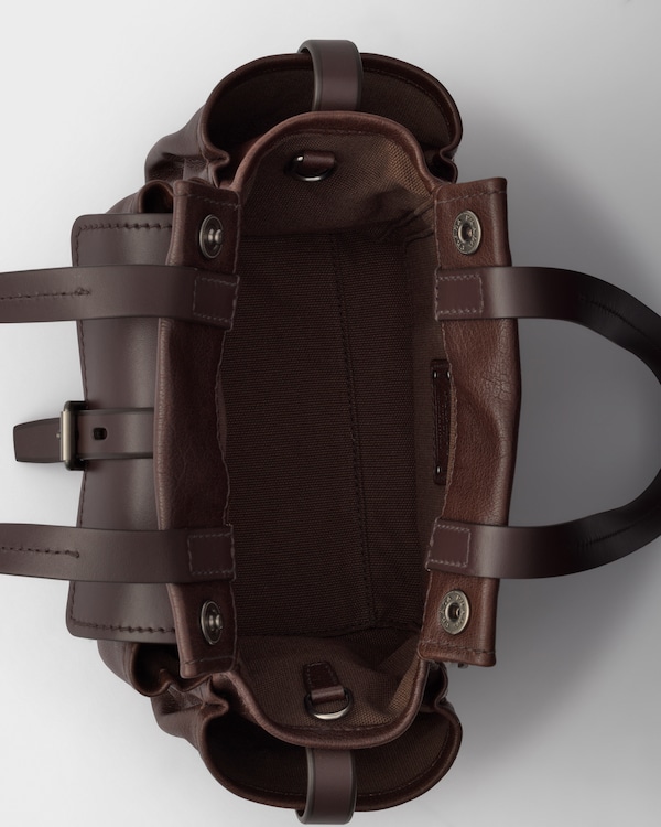 Prada Route leather mini tote bag - Cocoa Brown Prada Route leather mini tote bag - Cocoa Brown