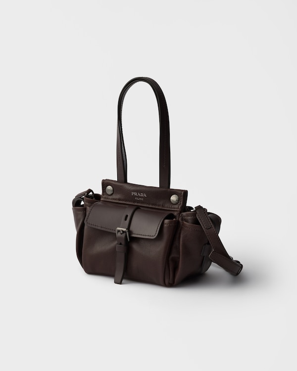 Prada Route leather mini tote bag - Cocoa Brown Prada Route leather mini tote bag - Cocoa Brown