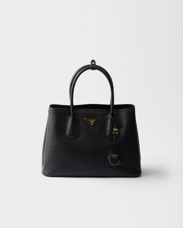 Prada Double medium Saffiano leather bag - Black Prada Double medium Saffiano leather bag - Black