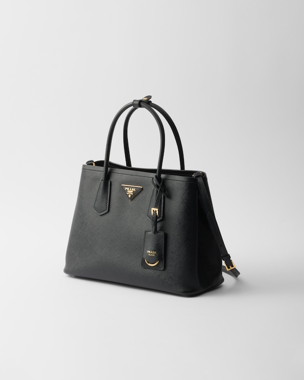 Prada Double medium Saffiano leather bag - Black Prada Double medium Saffiano leather bag - Black
