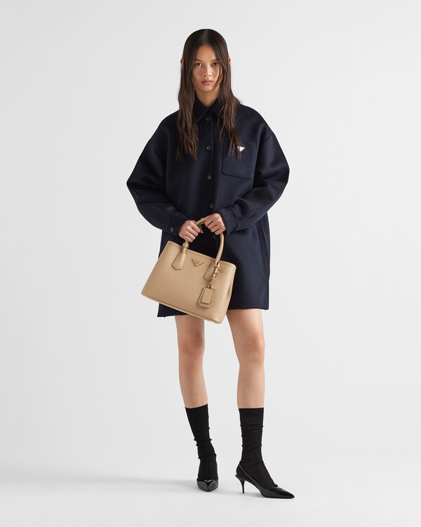 Prada Double Orta Boy Saffiano Deri Çanta Prada Double Orta Boy Saffiano Deri Çanta