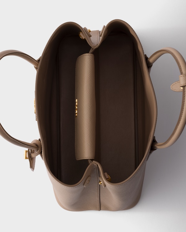 Prada Double medium Saffiano leather bag - Cameo Prada Double medium Saffiano leather bag - Cameo