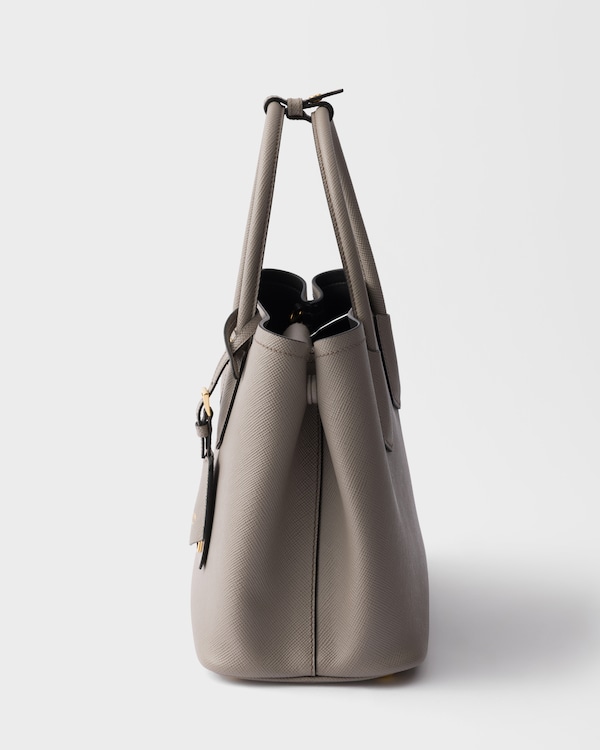 Prada Double medium Saffiano leather bag - Clay/ Black Prada Double medium Saffiano leather bag - Clay/ Black