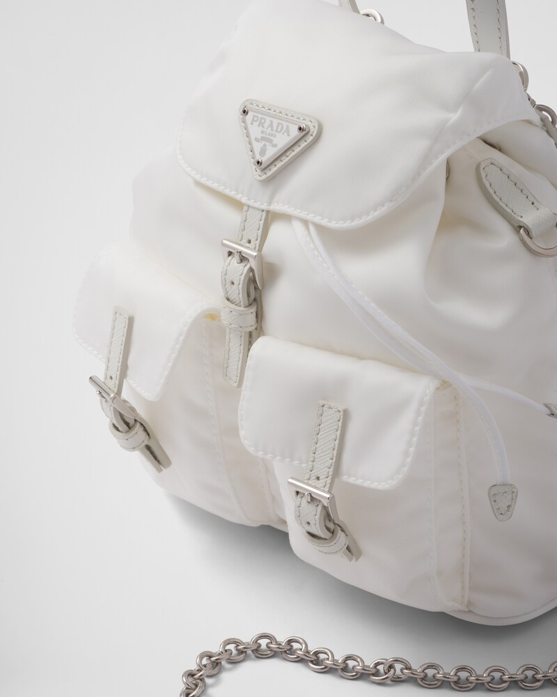 White Renylon Mini Backpack PRADA
