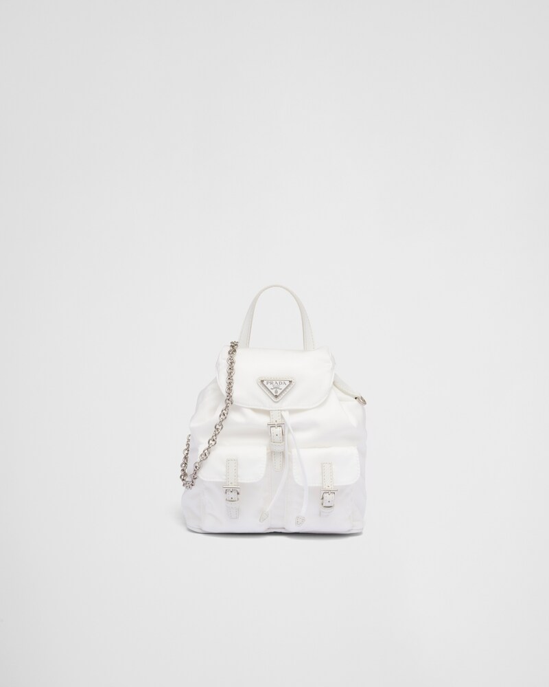 White Renylon Mini Backpack PRADA