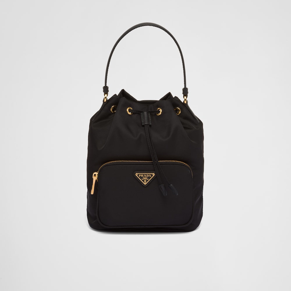 Black Prada Duet ReNylon Bucket shoulder bag Prada