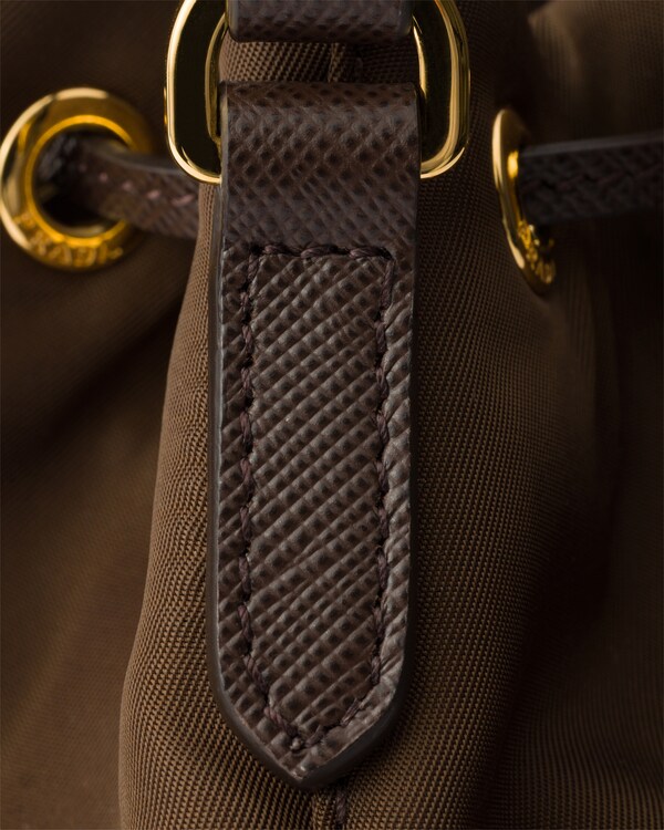 Prada Duet Re-Nylon bucket bag - Sienna Prada Duet Re-Nylon bucket bag - Sienna