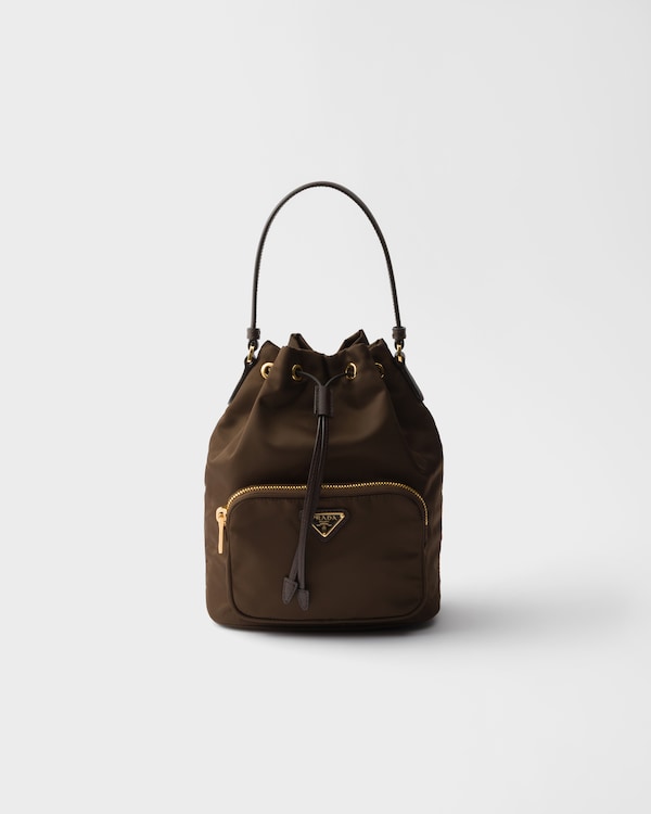 Prada Duet Re-Nylon bucket bag - Sienna Prada Duet Re-Nylon bucket bag - Sienna