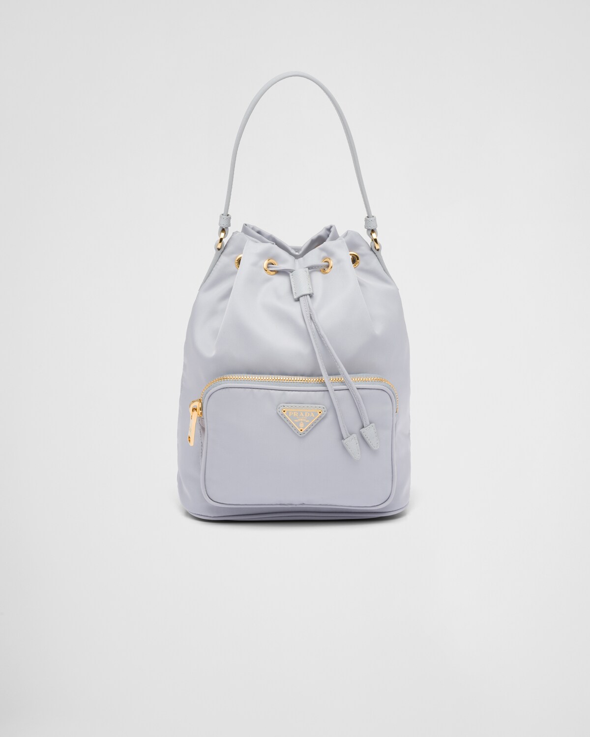 Cornflower Prada Duet Renylon Bucket Shoulder Bag PRADA