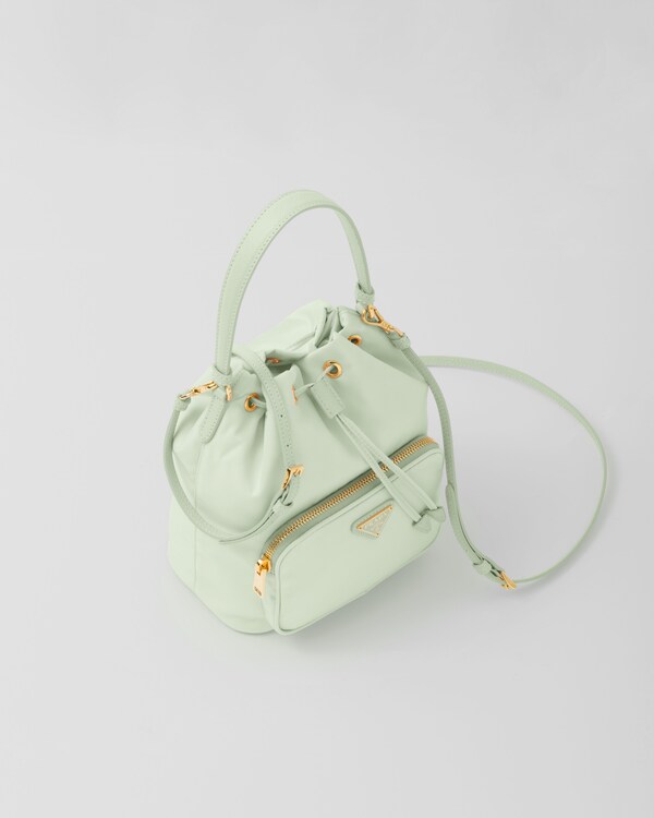 Aqua Prada Duet Renylon Bucket Shoulder Bag PRADA